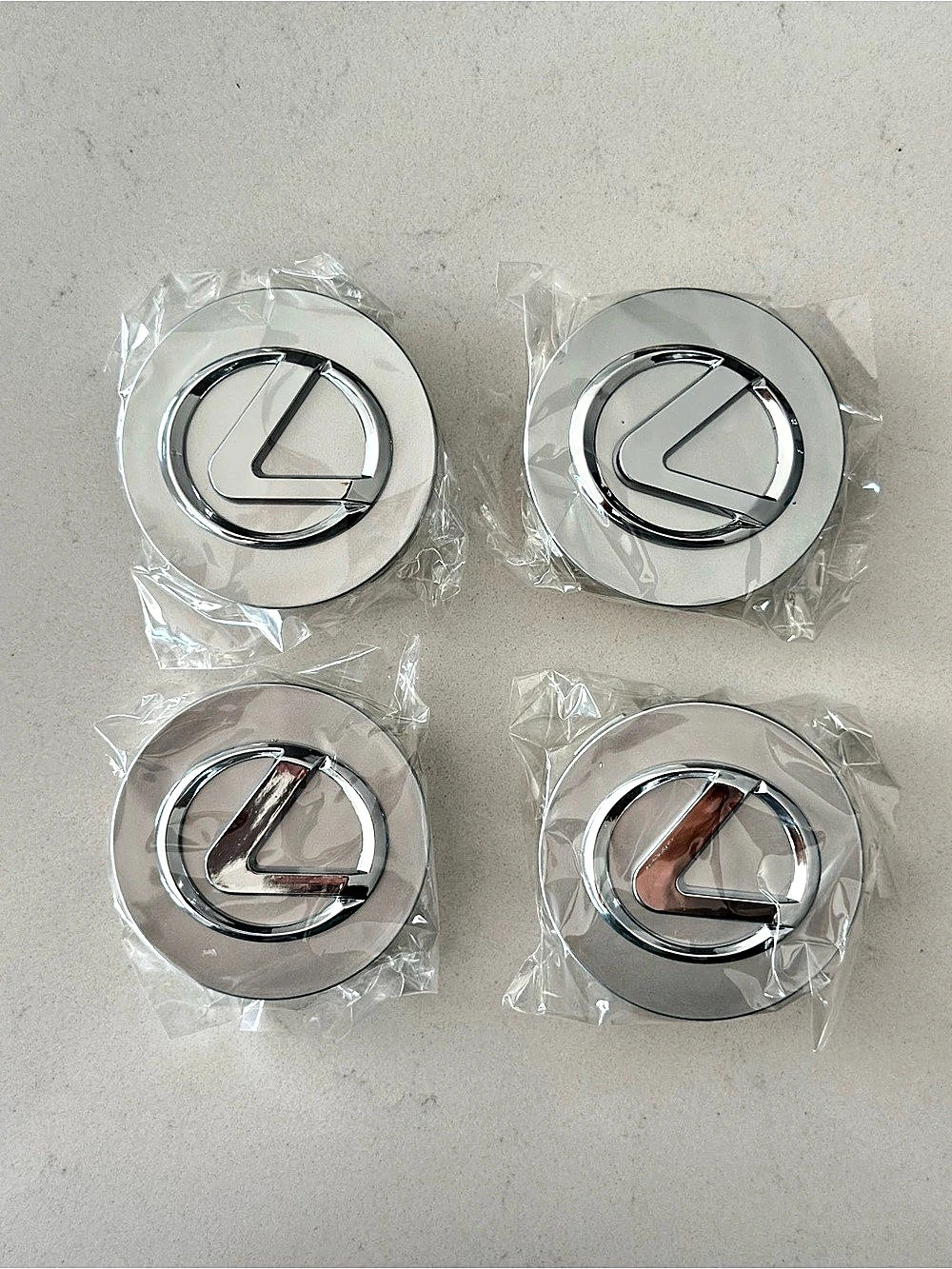 Set of 4 Pc Glossy Silver Lexus Wheel Center Hub Caps Rim Cover 62 mm